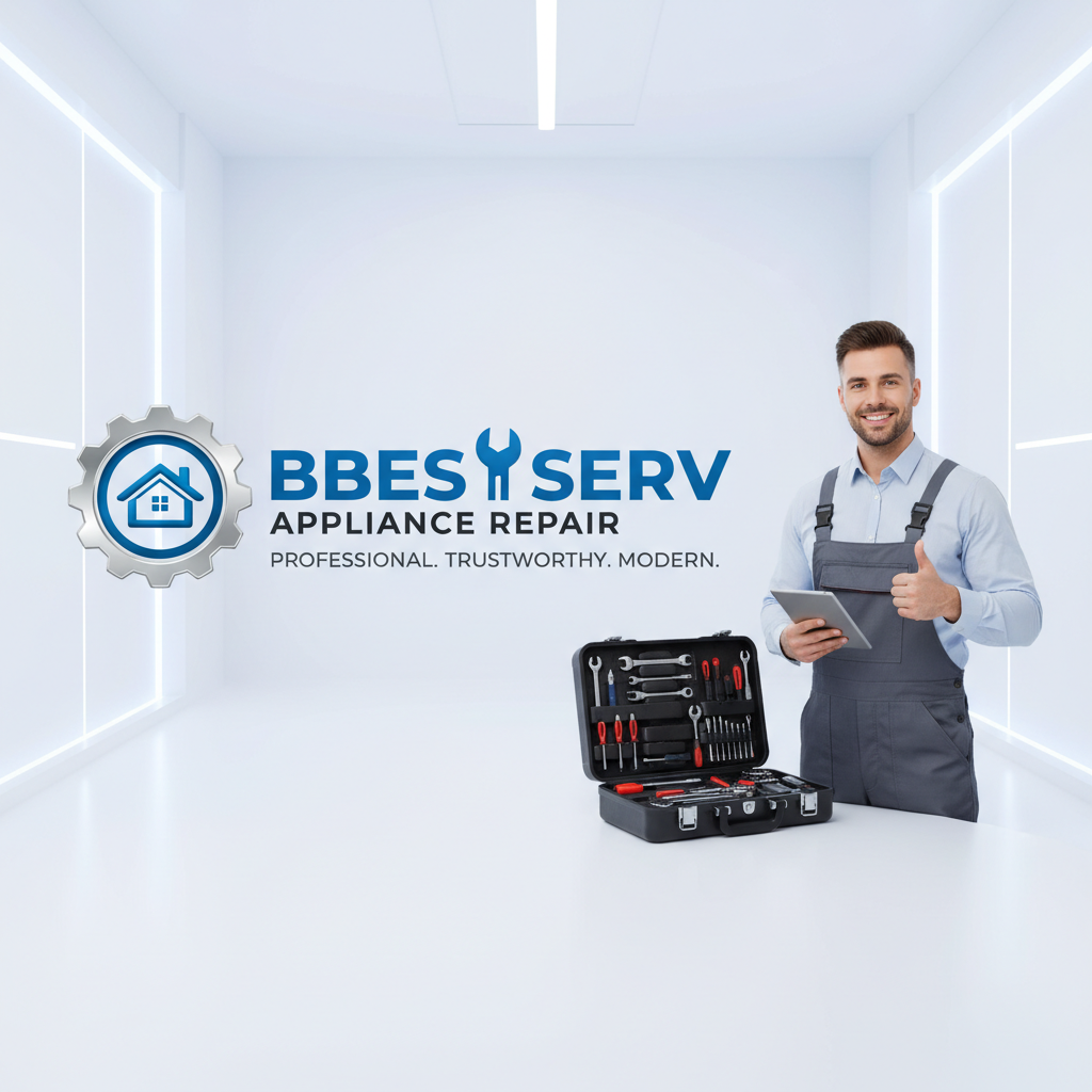 Bbest serv appliance repair, professional, trustworthy, modern, clean background